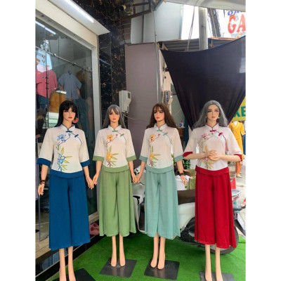 ĐỒ LAM ĐI CHÙA Đài Loan Vải Lụa