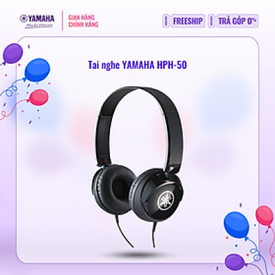 Tai nghe YAMAHA HPH-50B - Kết nối được nhiều nhạc cụ khác nhau, 2 đầu kết nối 3.5 và 6.3mm, Hàng chính hãng