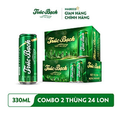 Combo 2 Thùng Bia Trúc Bạch - Thùng 24 lon 330ml - Phiên bản Tết 2026