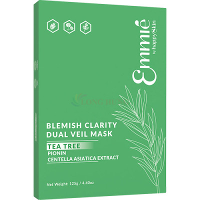Mặt nạ tràm trà Emmié By Happyskin Tea Tree + Centella Asiatica Extract (5 miếng) - Hàng chính hãng