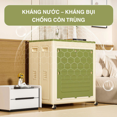 Hộp Đựng Đồ Đa Năng Gấp Gọn Cao Cấp Nhập Khẩu Vando, Thùng Đựng Quần Áo Có Nắp Đậy Thông Minh