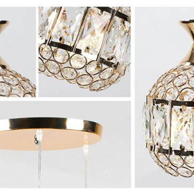 Bộ đèn thả KAIRI pha lê sang trọng - kèm bóng LED chuyên dụng