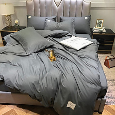 Bộ Chăn Ga Gối 4 Món DULCETT ( 1 ga + 2 vỏ gối đầu + 1 vỏ chăn) Cotton TiCi Nhập Khẩu Mềm Mịn