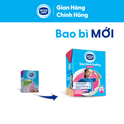 Thùng 48 Hộp Sữa Uống Tiệt Trùng Dutch Lady Cô Gái Hà Lan Dâu (48 x 110ml)
