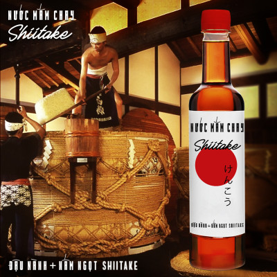 Đặc Sản Phan Thiết - Combo 3 Nước Tương Shiitake và 3 Nước Mắm Shiitake Chai Nhựa Cao Cấp 525Ml Từ Nấm Ngọt Shiitake Và Đậu Nành Nhật Bản