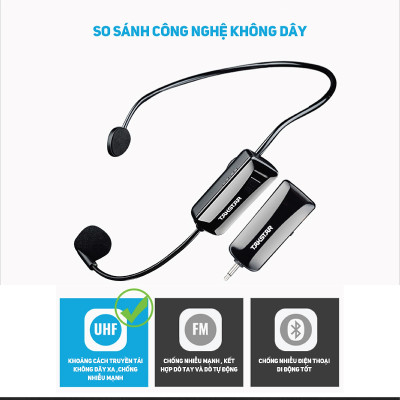 Micro không dây, mic không dây, micro cài đầu không dây TAKSTAR HM-200W công nghệ UHF - AVSTAR - hàng chính hãng