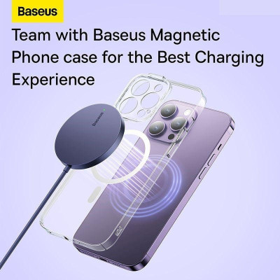 Đế sạc không dây Baseus Simple Mini3 Magnetic Wireless Charger 15W (CCJJ040012)- hàng chính hãng