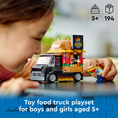 LEGO CITY 60404 Đồ chơi lắp ráp Xe tải Burger lưu động (194 chi tiết)