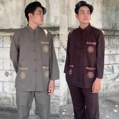 ĐỒ LAM ĐI CHÙA Lãnh Tụ Thêu Túi Tay Dài