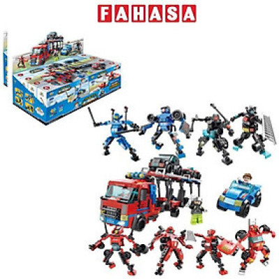 Bộ 8 Đồ Chơi Lắp Ráp Chiến Binh Tốc Độ Biến Hình 8 Trong 1 - Speed Warrior - Toys&Joys 8539 (886 Mảnh Ghép)