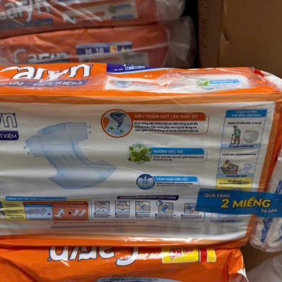 Combo 2 gói tã dán người già Caryn ngày và đêm siêu tiết kiệm gói lớn M18/L18 miếng 