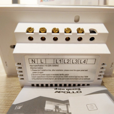 [Smart Điện Quang] Công Tắc Cảm Ứng Apollo Điện Quang ĐQ SW1.1 R 03 01 WiFi