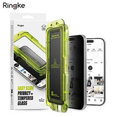 [Combo 2] Dán cường lực chống nhìn trộm cho iPhone 17 Pro Max / 17 Pro / 17 / Air RINGKE Easy Slide Privacy Tempered Glass - Hàng Chính Hãng