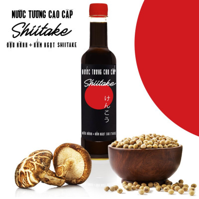 Đặc Sản Phan Thiết - Combo 3 Nước Tương Shiitake và 3 Nước Mắm Shiitake Chai Nhựa Cao Cấp 525Ml Từ Nấm Ngọt Shiitake Và Đậu Nành Nhật Bản