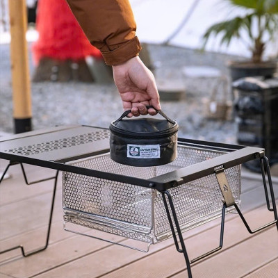 Giỏ lưới đa năng xếp gọn kết hợp với bàn IGT Campingmoon CK-24BF CK24BF