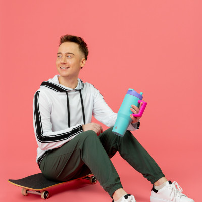 [Elemental chính hãng-Thương hiệu Mỹ] Ly giữ nhiệt Elemental Commuter 946ml tay cầm, nắp kép gấp gọn, an toàn sức khỏe