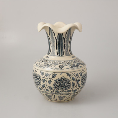 Bình phú an gốm Chu Đậu (S5) - Kích thước F20 x H28 cm