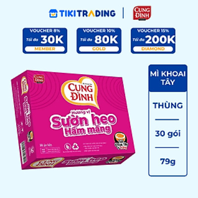 Thùng 30 Gói Mì Cung Đình Hương Vị Sườn Heo Hầm Măng (79g/Gói)