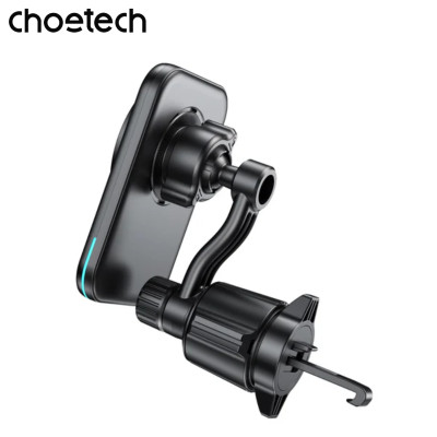 Giá đỡ sạc không dây trên ô tô Choetech T231 công suất 15w chuẩn Qi2 xoay 360 độ có tản nhiệt (Hàng chính hãng)