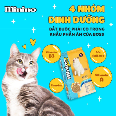 [7KG] Thức ăn cho mèo Minino Yum - Thức ăn cho mèo Vị Hải Sản 7KG .