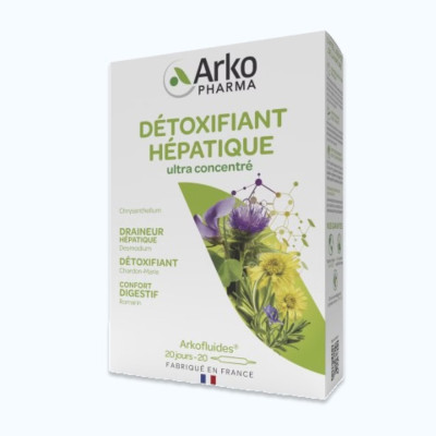 Thực Phẩm Bảo Vệ Sức Khỏe ARKOPHARMA DETOXIFIANT HEPATIQUE (Hộp 20 ống)