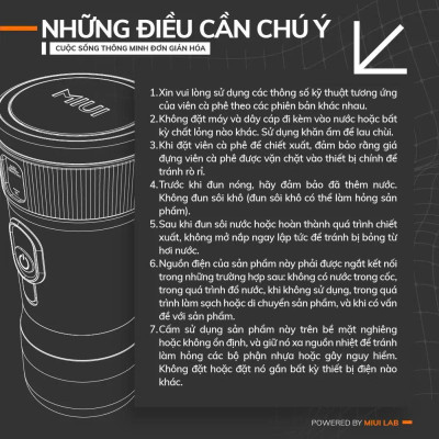 Máy Pha Cà Phê Bột Cafe Viên Nén MIUI Espresso DC12V + USB 100W Chức Năng Đun Nước Nóng Ngon Như Pha Máy Dùng Cho Xe Hơi Camping Picnic