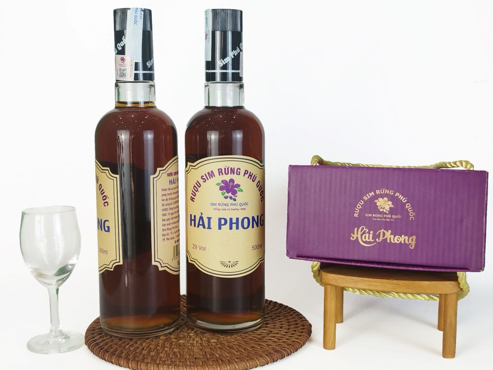 Rượu Sim Rừng Phú Quốc Hải Phong – Chai Phổ Thông 500ml