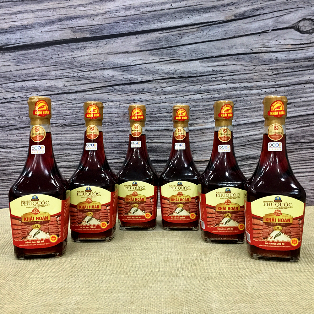 Nước Mắm Khải Hoàn 43N - Chai 205ml - 6 Chai/ Hộp