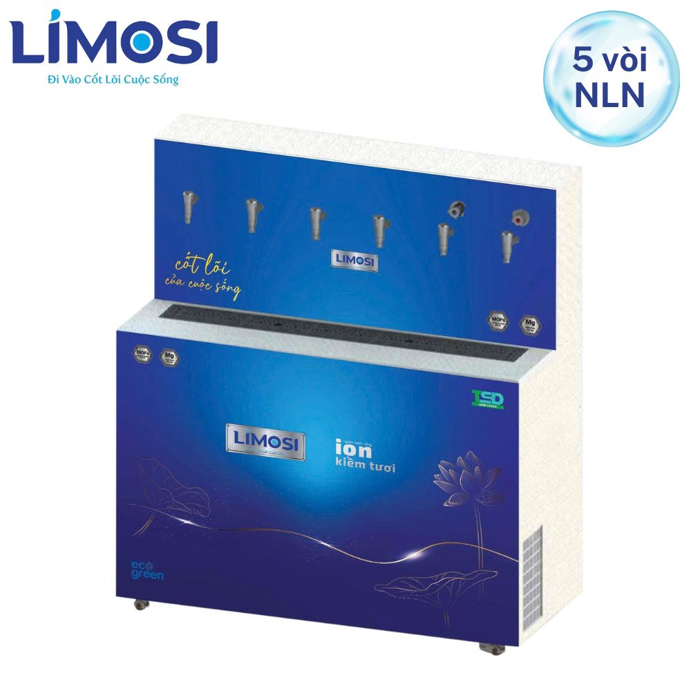 Máy Lọc Nước Ion Kiềm Limosi 100L - 5 Vòi Nóng Lạnh Nguội