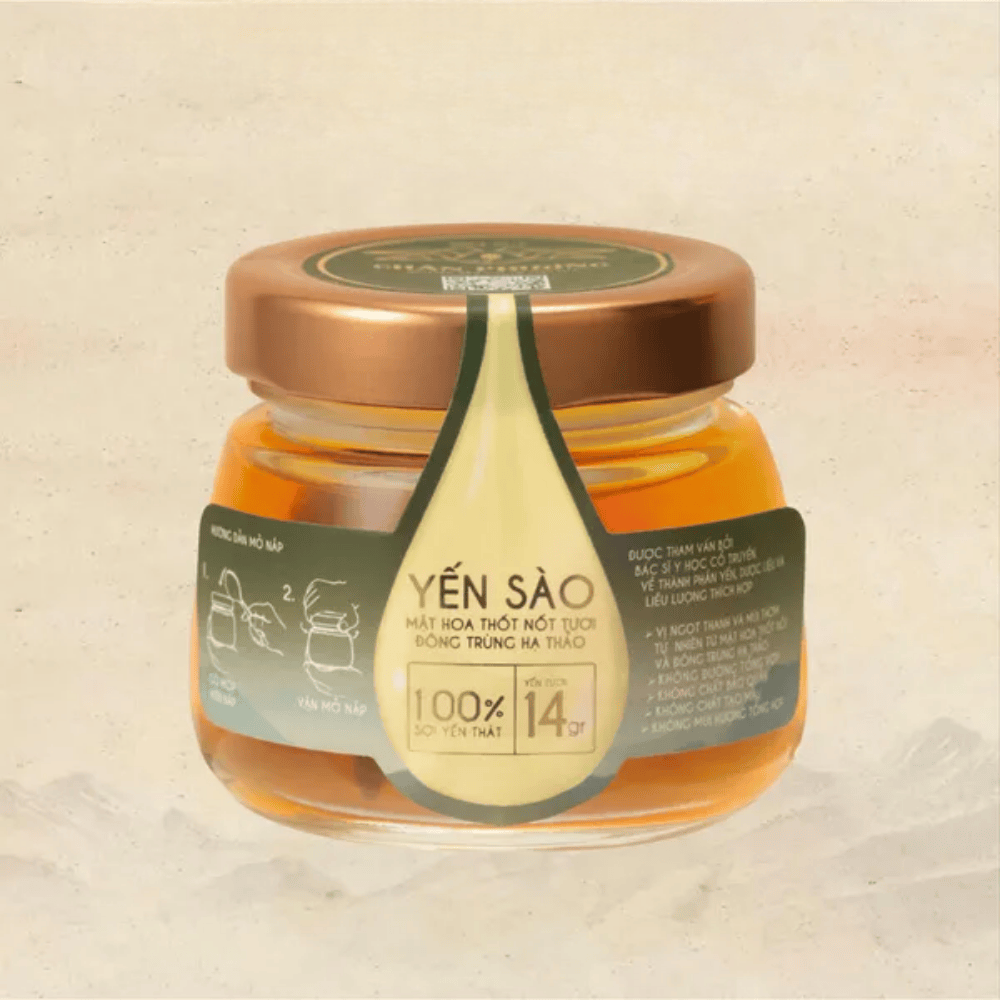 Yến Sào Chưng Sẵn Mật Hoa Thốt Nốt Tươi Cùng Đông Trùng Hạ Thảo