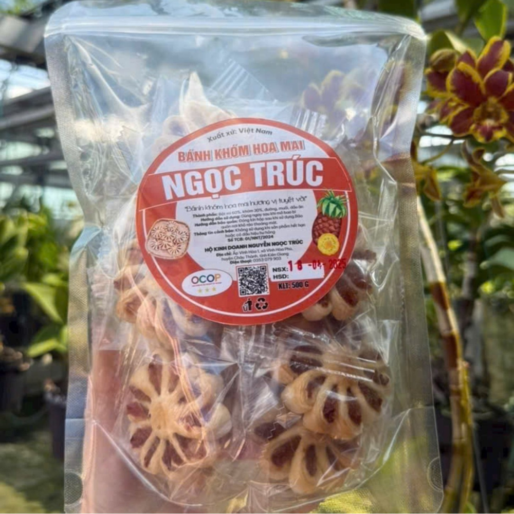 Bánh Khóm Hoa Mai Ngọc Trúc – Túi 500gr