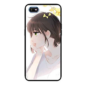 Ốp Lưng in cho Oppo A1K Mẫu Cô Gái Mắt Xanh - Hàng Chính Hãng