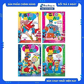 COMBO EM TẬP TÔ MÀU - CHỦ ĐỀ SUPER HERO - SIÊU NHÂN (BỘ 4 CUỐN)