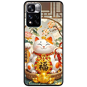 Ốp lưng cho Xiaomi Redmi Note 11 - 11S 4G - Redmi Note 11 5G - 11 Pro Q.Tế - 11 Pro N.Địa - Mèo Thần Thài Trắng Đẹp - Hàng Chính Hãng