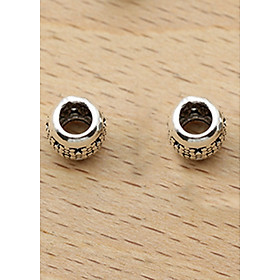 Combo charm bạc chặn hạt họa tiết hoa văn - Ngọc Quý Gemstones