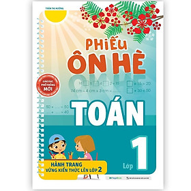 Sách - Phiếu Ôn Hè Toán Lớp 1 - Megabook