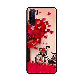 Ốp Lưng in cho Oppo A91 Mẫu Nền Trái Tim 2 - Hàng Chính Hãng