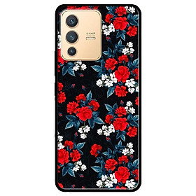 Ốp lưng dành cho Vivo V23 5G / S12 - Vivo Y15s / Y15A - Hồng Đỏ Nền Đen