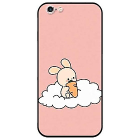 Ốp lưng dành cho Iphone 5 / 5s / 5Se - Iphone 6 / 6s - Iphone 6 Plus / 6s Plus mẫu Thỏ Ăn Cà Rốt Hồng