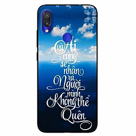 Ốp lưng in cho Xiaomi Redmi Note 7 Mẫu Không Thể Quên