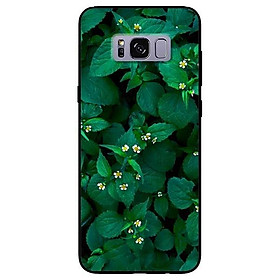 Ốp lưng dành cho Samsung S8 - S8 Plus - S9 Plus mẫu Lá Xanh Hoa Trắng