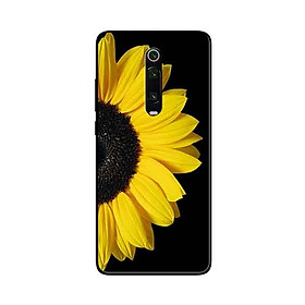 Ốp Lưng in cho Xiaomi Redmi K20 Pro Mẫu Hoa Hướng Dương Nền Đen - Hàng Chính Hãng