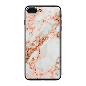 Ốp kính cho iPhone 8 Plus mẫu NỀN ĐÁ HOA 3 - Hàng chính hãng