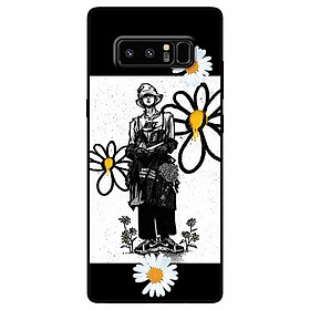 Ốp lưng in cho Samsung Note 8 Mẫu Chàng Trai Hai Hoa Cúc