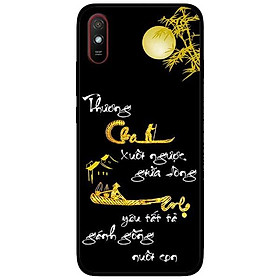 Ốp lưng dành cho Xiaomi Redmi 9 - Redmi 9A - mẫu Thư Pháp Cha Mẹ Trăng Vàng