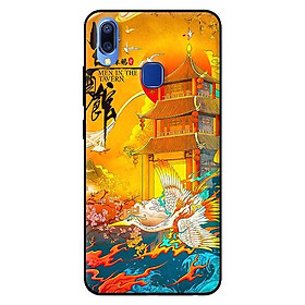 Ốp in cho Vivo Y91 Hạc Nền Vàng - Hàng chính hãng