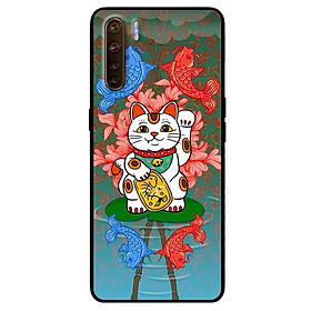 Ốp lưng dành cho Oppo Reno 3 - A91 mẫu Mèo Và Cá Chép