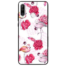 Ốp lưng dành cho Huawei P30 - P30 Lite - Y7 Pro - Y9 2019 mẫu Hạc Hồng Mẫu Đơn