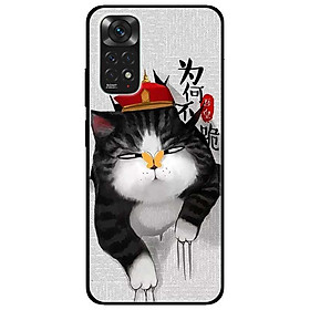 Ốp lưng dành cho Xiaomi Redmi Note 11 4G mẫu Mèo Cào Nón Đỏ