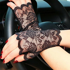 Găng tay Cô dâu và Dạ hội MS: 37624 (họa tiết ngẫu nhiên)